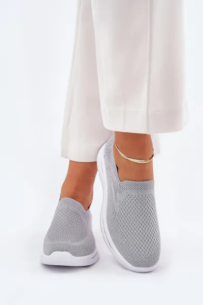 Boto Dámske Textilné Slip-On Tenisky Šedé Adiora