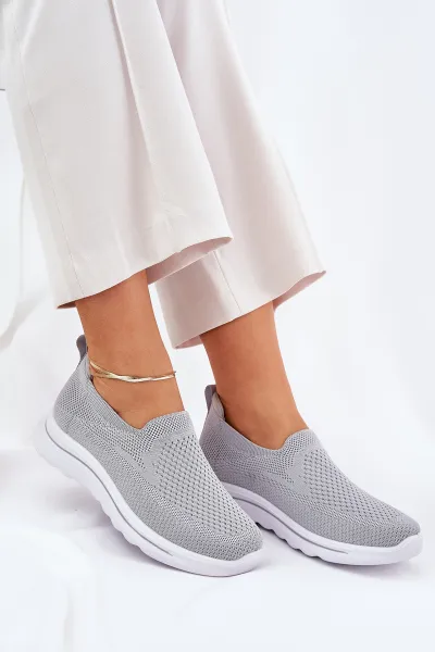 Boto Dámske Textilné Slip-On Tenisky Šedé Adiora