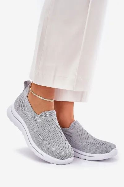 Boto Dámske Textilné Slip-On Tenisky Šedé Adiora
