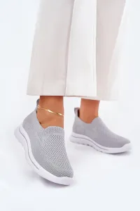 Boto Dámske Textilné Slip-On Tenisky Šedé Adiora