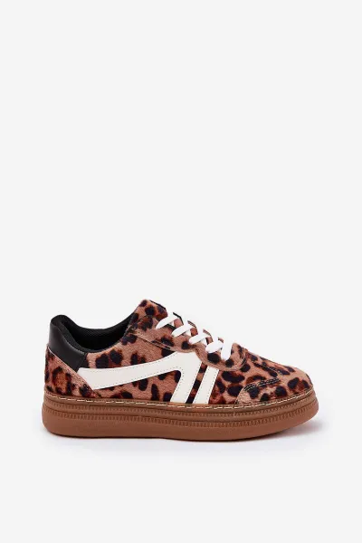 Boto Dámske Tenisky Na Platforme Leopard Hnedé Totter