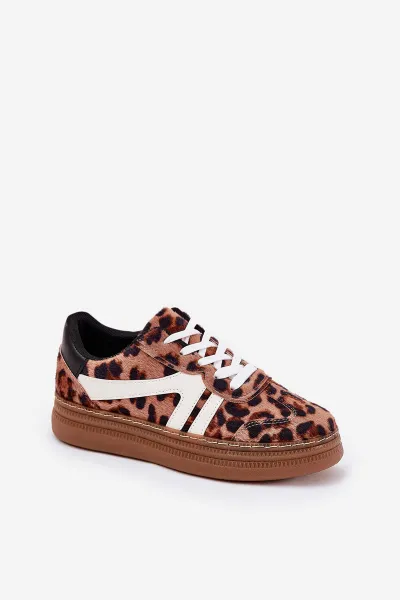 Boto Dámske Tenisky Na Platforme Leopard Hnedé Totter