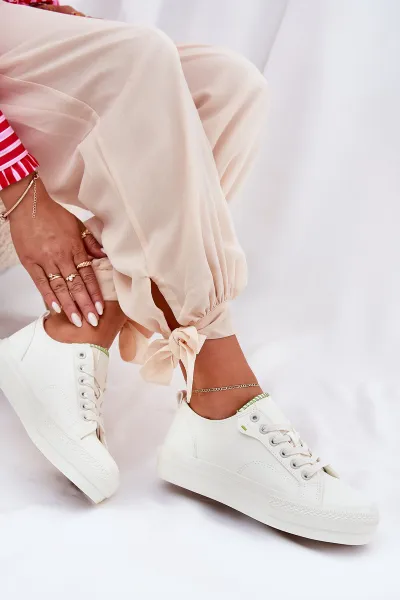 BIG STAR SHOES Dámske Tenisky Na Platforme Z Eko Kože Big Star