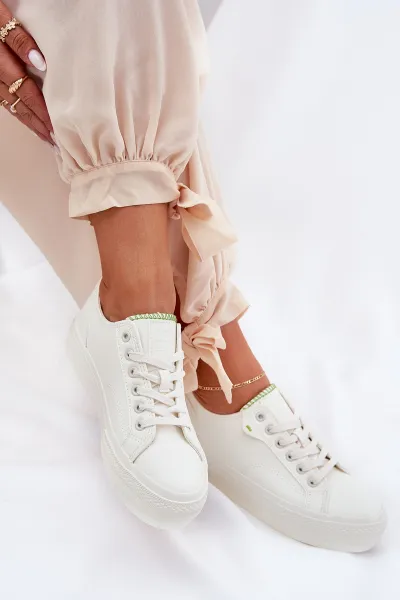 BIG STAR SHOES Dámske Tenisky Na Platforme Z Eko Kože Big Star