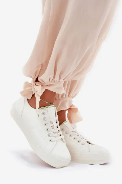 BIG STAR SHOES Dámske Tenisky Na Platforme Z Eko Kože Big Star