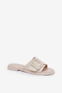 S. BARSKI Kožené Dámske Sandále S Prackou D&A Béžové