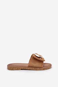 Boto Ploché Dámske Sandále S Ozdobným Detailom Camel Nellodra