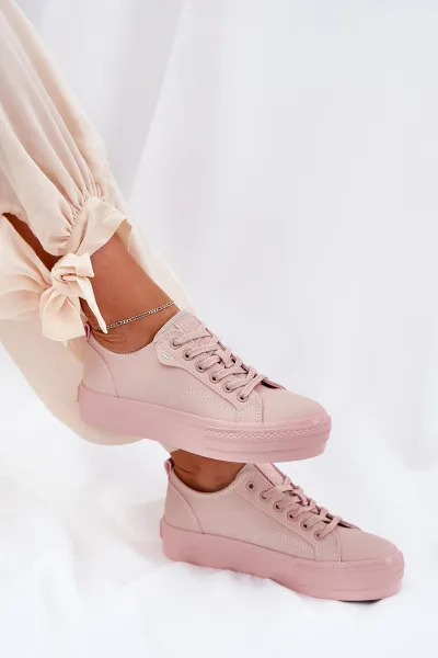 BIG STAR SHOES Dámske Tenisky Na Platforme Z Eko Kože Big Star