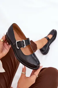 Laura Messi Kožené Dámske Poltopánky S Prackou Laura 2980 Čierne