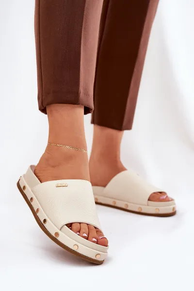 BIG STAR SHOES Dámske platformové sandále Big Star NN274A746 Beige