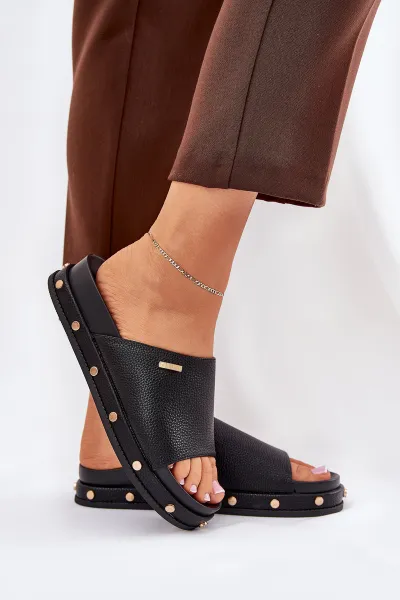 BIG STAR SHOES Dámske Sandále Na Platforme S Klincami Big Star