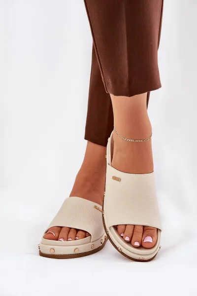 BIG STAR SHOES Dámske platformové sandále Big Star NN274A746 Beige
