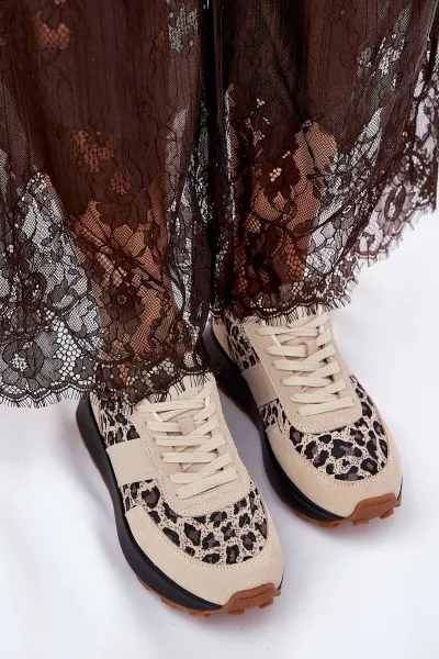 Zamatové Dámske Sneakers Na Platforme Panther Vinceza