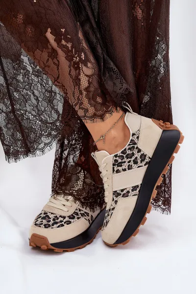 Zamatové Dámske Sneakers Na Platforme Panther Vinceza
