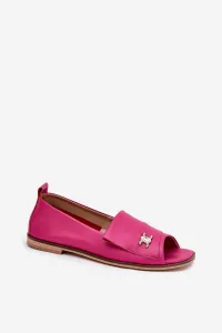 Kožené Elegantné Baleríny S Odkrytými Prstami Zazoo