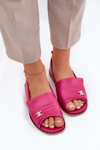 Kožené Elegantné Baleríny S Odkrytými Prstami Zazoo