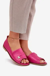 Kožené Elegantné Baleríny S Odkrytými Prstami Zazoo