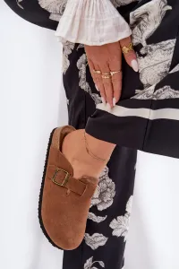 BIG STAR SHOES Semišové Klapky Dámske S Klipom Big Star