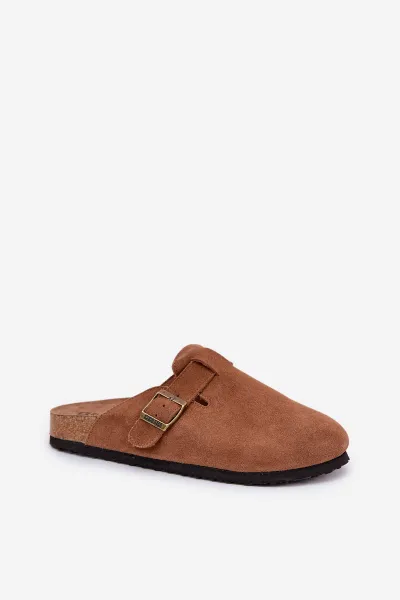 BIG STAR SHOES Semišové Klapky Dámske S Klipom Big Star