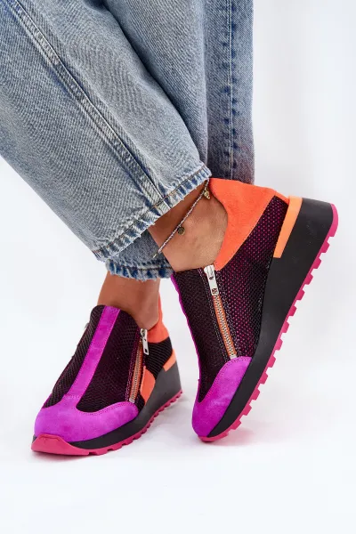 Kožené Sneakersy na Klíne Maciejka Čierne