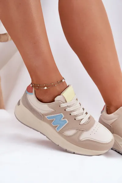 EVENTO Dámske Sneakers Na Platforme Béžové Tenanela