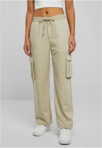 Women's Trousers Vicose Straight Leg Cargo Pants Concrete