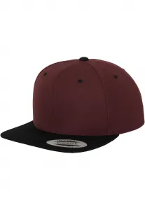 Classic Snapback 2-Tone Maroon/Blk