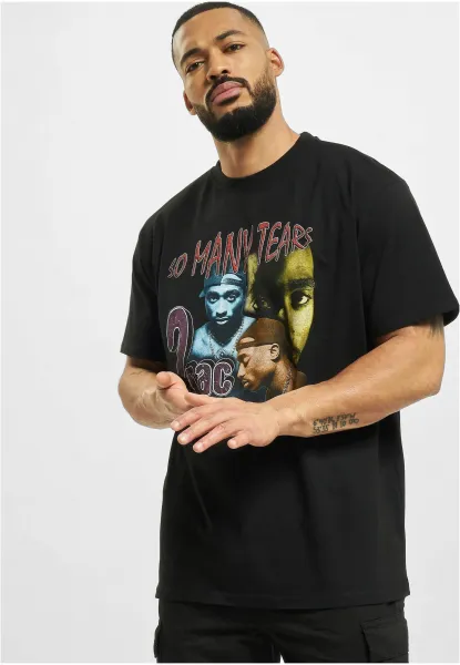 Tupac So Many Tears Oversize T-Shirt Black