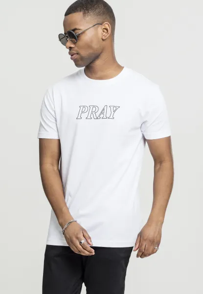 Pray Hands Tee white