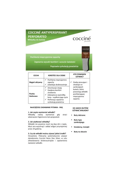 Coccine Kokcín anti -tone aktívnych vložiek