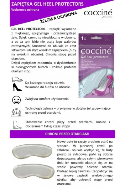 Coccine Coccín gélové chrániče päty gélové sponky