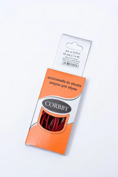 Corbby červené voskované tenké šnúrky