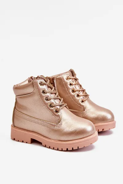 Boto Detské topánky izolované topánky Pink Dexter Gold