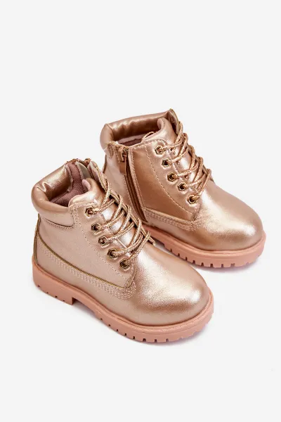 Boto Detské topánky izolované topánky Pink Dexter Gold