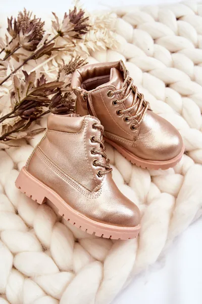 Boto Detské topánky izolované topánky Pink Dexter Gold