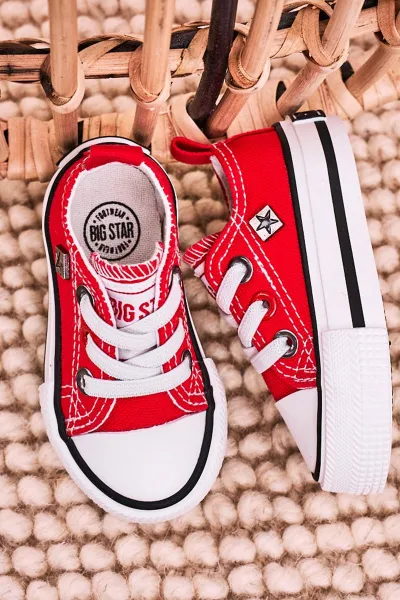 BIG STAR SHOES Červené tenisky Classic Detst's Low Big Star