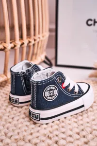 BIG STAR SHOES Detské vysoké tenisky s veľkou hviezdou