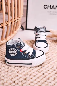 BIG STAR SHOES Detské vysoké tenisky s veľkou hviezdou