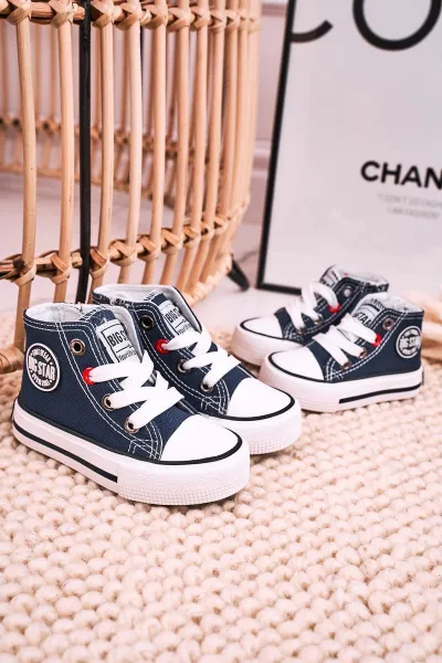 BIG STAR SHOES Detské vysoké tenisky s veľkou hviezdou