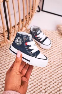 BIG STAR SHOES Detské vysoké tenisky s veľkou hviezdou
