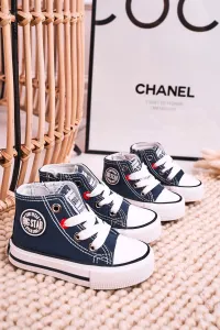 BIG STAR SHOES Detské vysoké tenisky s veľkou hviezdou