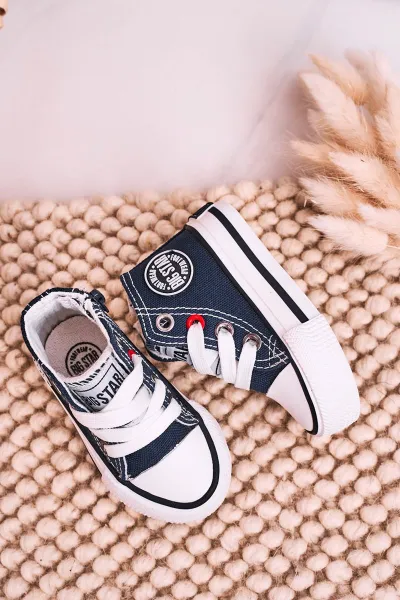 BIG STAR SHOES Detské vysoké tenisky s veľkou hviezdou