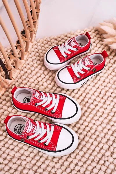 BIG STAR SHOES Červené tenisky Classic Detst's Low Big Star