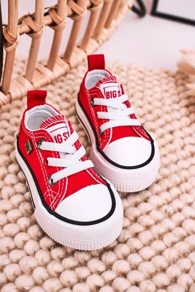 BIG STAR SHOES Červené tenisky Classic Detst's Low Big Star