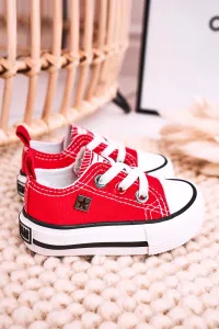 BIG STAR SHOES Červené tenisky Classic Detst's Low Big Star