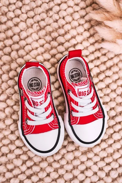 BIG STAR SHOES Červené tenisky Classic Detst's Low Big Star