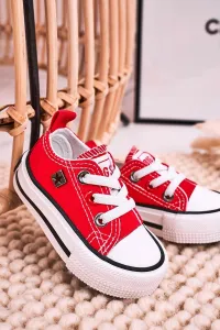 BIG STAR SHOES Červené tenisky Classic Detst's Low Big Star