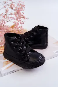 Boto Detské kožené tenisky Black Marney