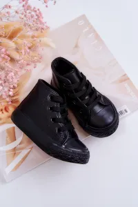 Boto Detské kožené tenisky Black Marney