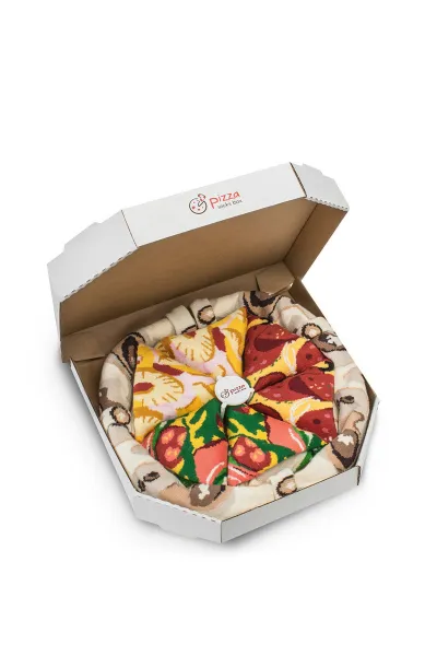 ZOOKSY/RAINBOW SOCKS Sada dúhových ponožiek pizza a pivo 5 párov